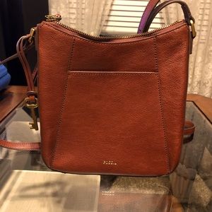 Leather Fossil crossbody purse